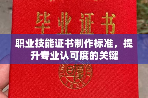 密云职业技能证书制作标准，提升专业认可度的关键