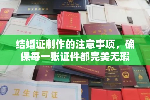 密云结婚证制作的注意事项，确保每一张证件都完美无瑕
